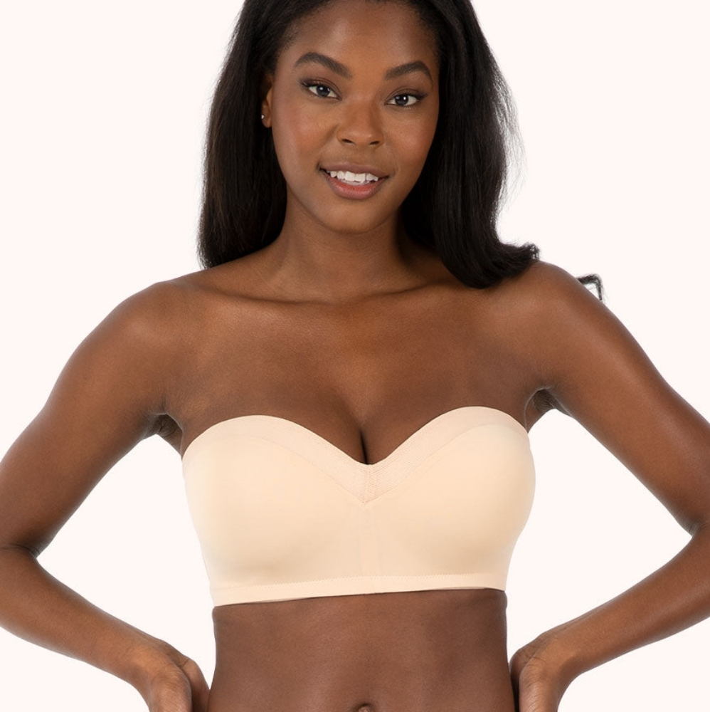 LIVELY No-Wire Strapless Bra, Size 36DDD, Toasted Almond